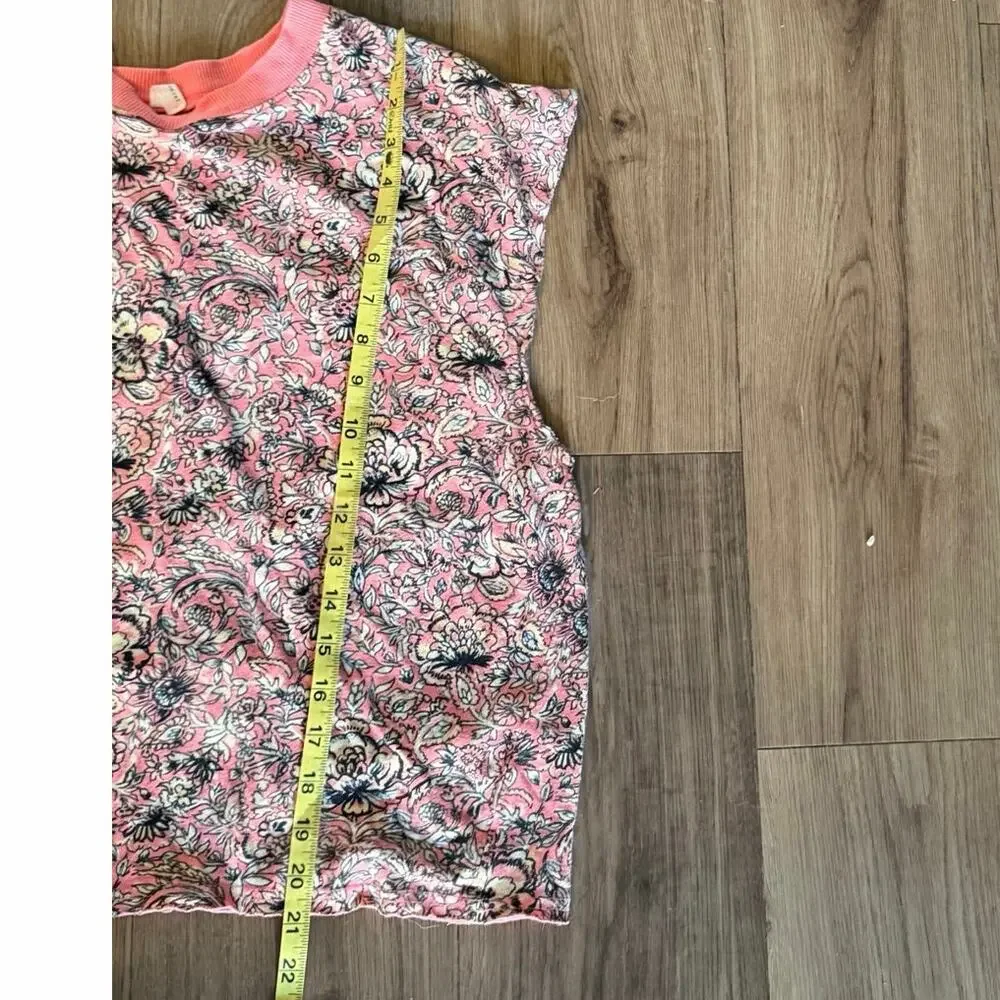 Free People FP Movement Poppy Dreams Tee | Floral Top | Coral Pink | Size S - Picture 8 of 9